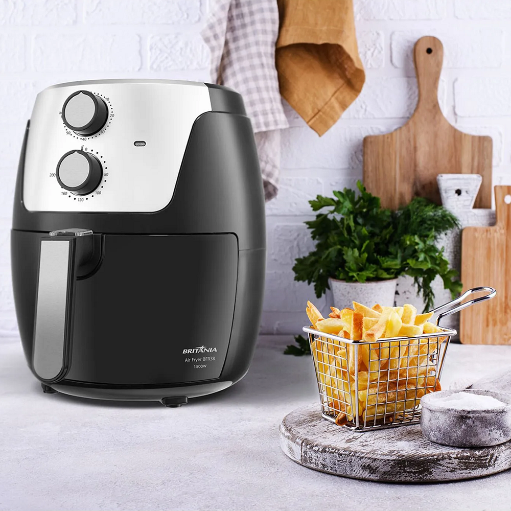 Fritadeira Elétrica Air Fryer Britânia Sem Óleo 4,2 Litros Preta 1500W 220V BFR38, , large image number 6