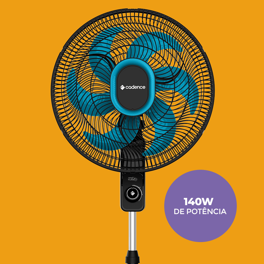 Ventilador de Coluna Cadence 40cm 6 Pás 140W 220V Refresh Turbo VTR830 Preto/Azul, , large image number 2
