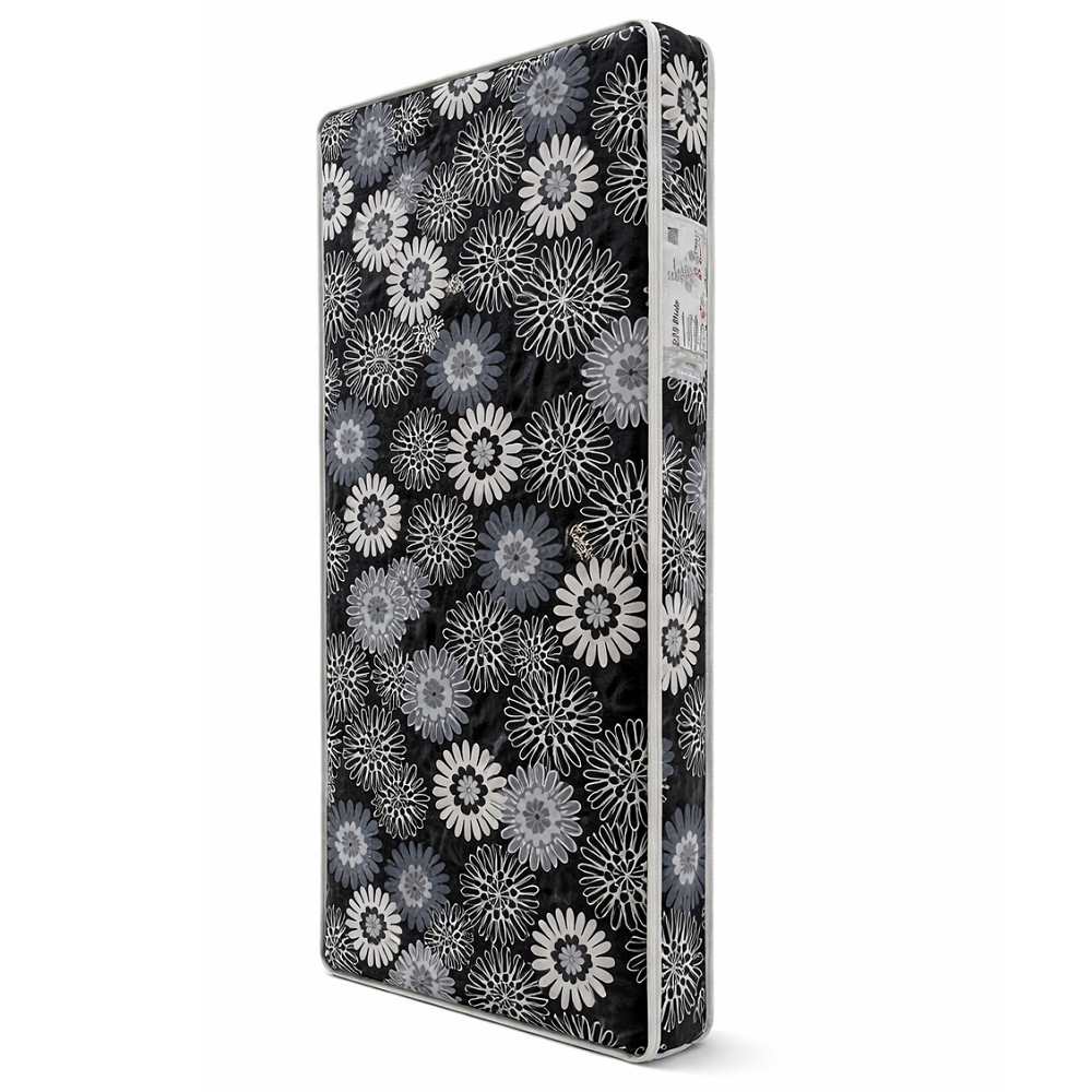 Colch&atilde;o Solteiro Riade Espuma D-20 78x188x12 cm Branco e Preto Tit&acirc;nio, , large image number 1