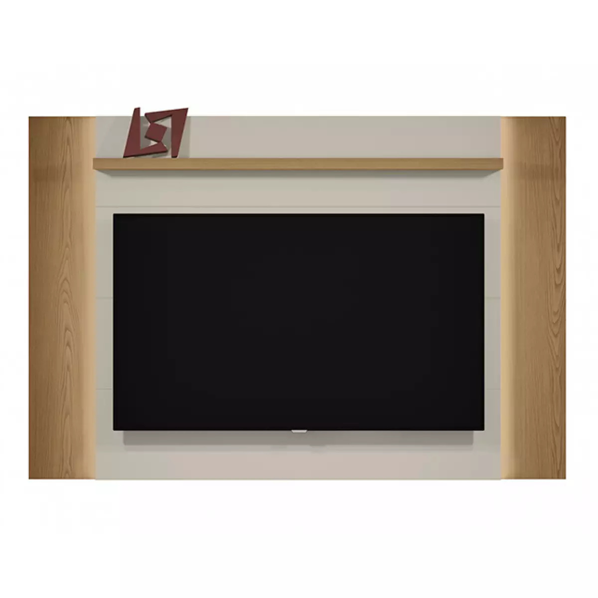 Painel para Tv até 60 Polegadas 122x200 cm Carvalho/Off White Linea Aurora, , large image number 0
