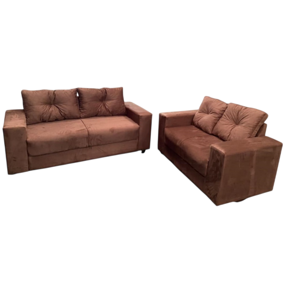 Sof&aacute; 2x3 Lugares 291 cm Marrom 163 Movelpaz Amisterd&atilde;, Marrom, large image number 0