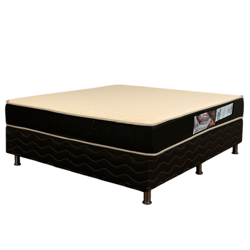 Conjunto Box Casal Colchao Espuma D 33 Lotus Caza Nobre com Base Reconflex 138x188x62