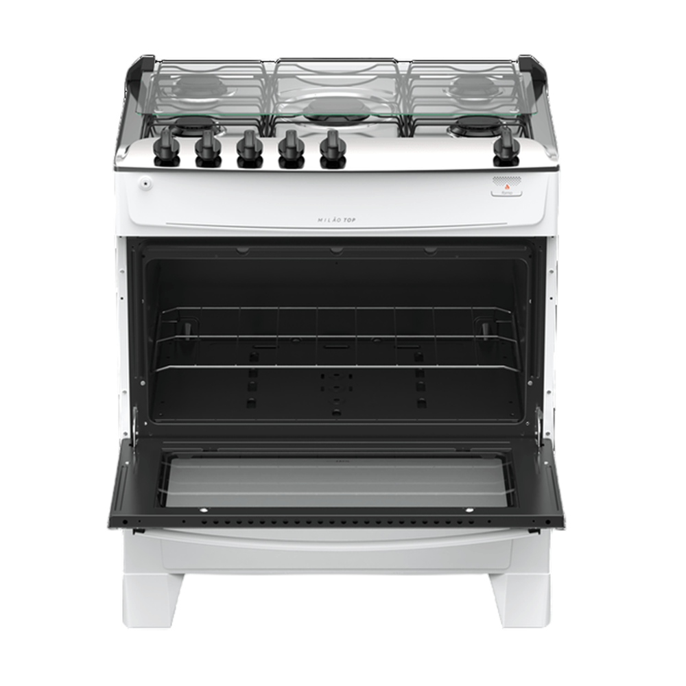Fog&atilde;o 5 bocas Atlas Autom&aacute;tico Mesa de Inox Branco New Mil&atilde;o Top, , large image number 2
