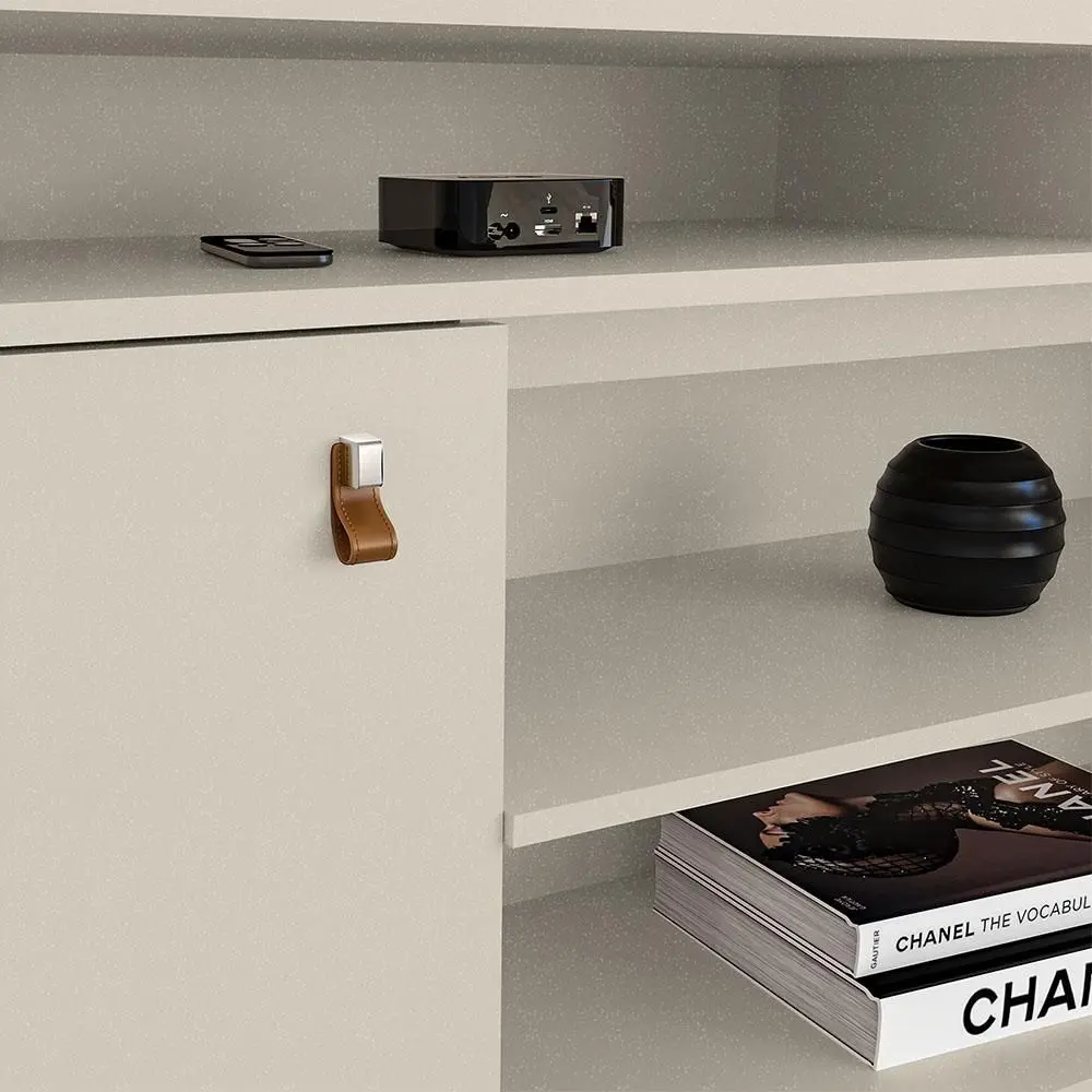 Rack Para TV Até 65 Polegadas Pérola Metalizado/Carvalho 188 cm Mobler Montana, , large image number 4