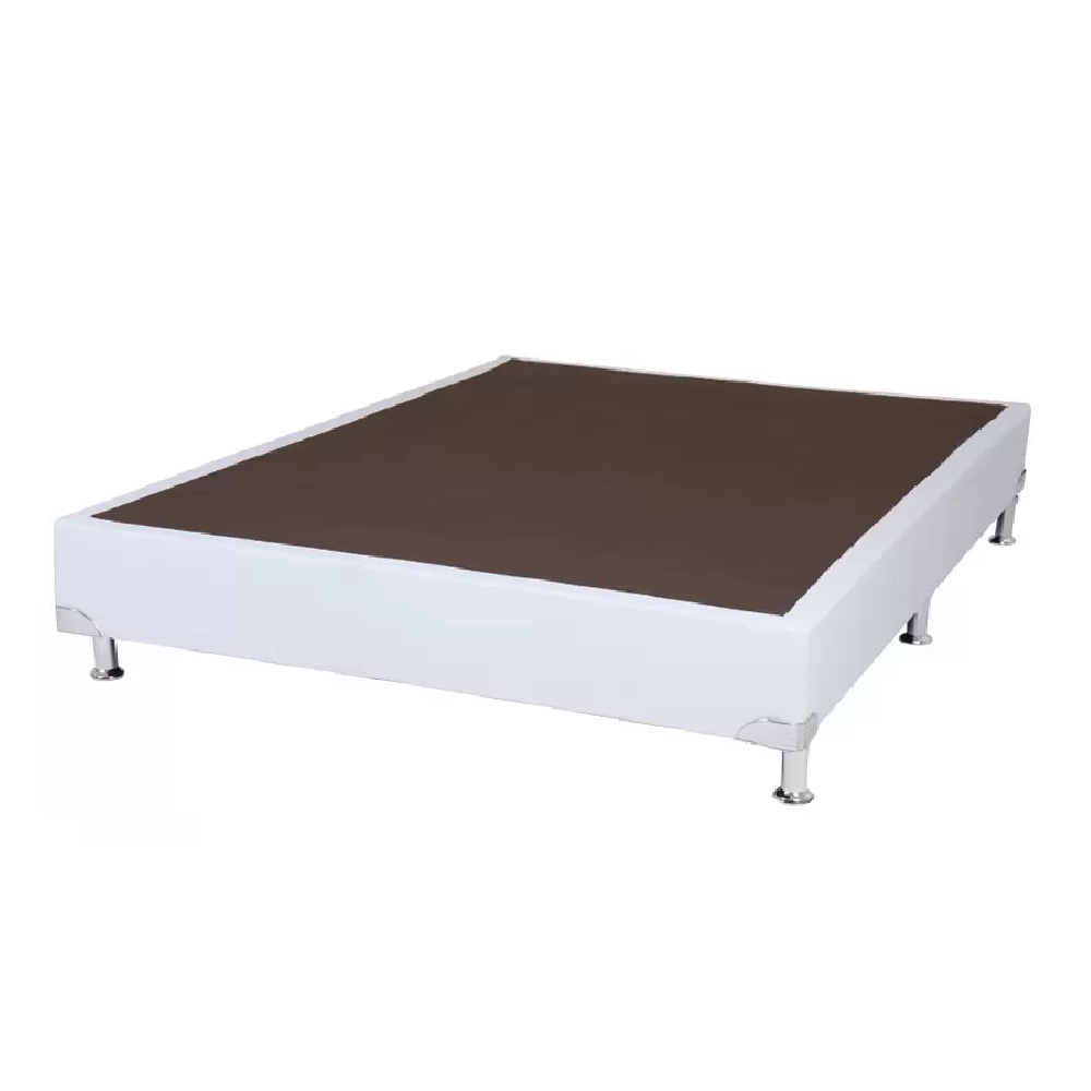 Base Cama Box Queen Sommier Corino Branco 158x198x30 cm Ortobom