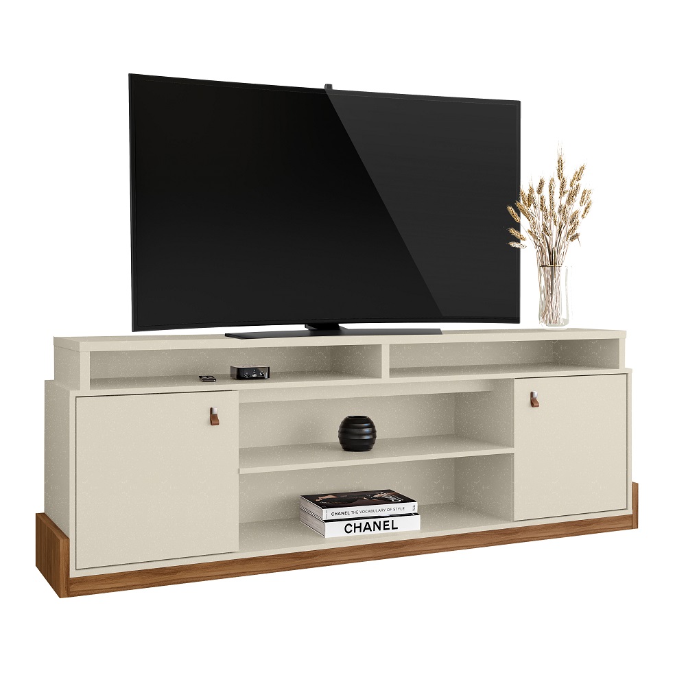 Rack Para Tv Até 65 Polegadas Pérola/Cinamono Mobler Montana, , large image number 1
