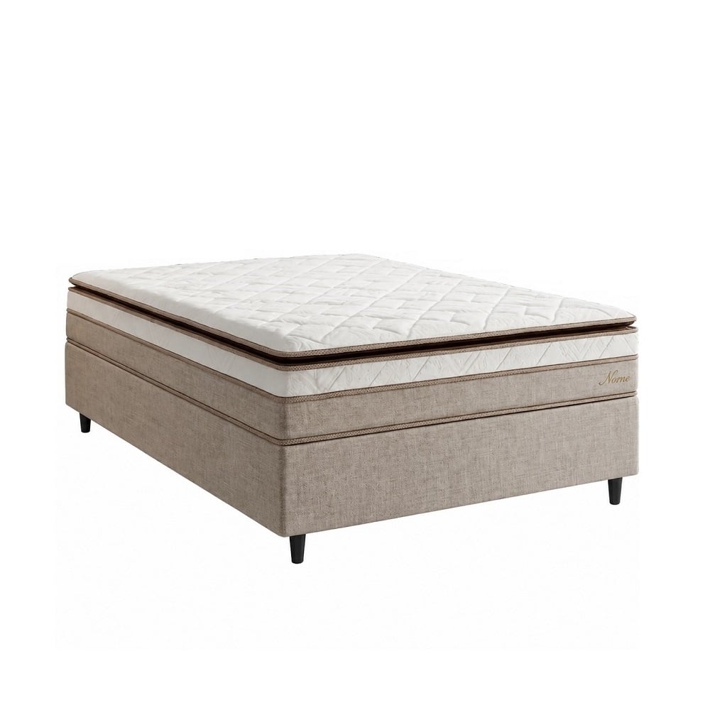 Conjunto Box Casal Molas Ensacadas Caza Nobre Nara Premium 138x188x74cm