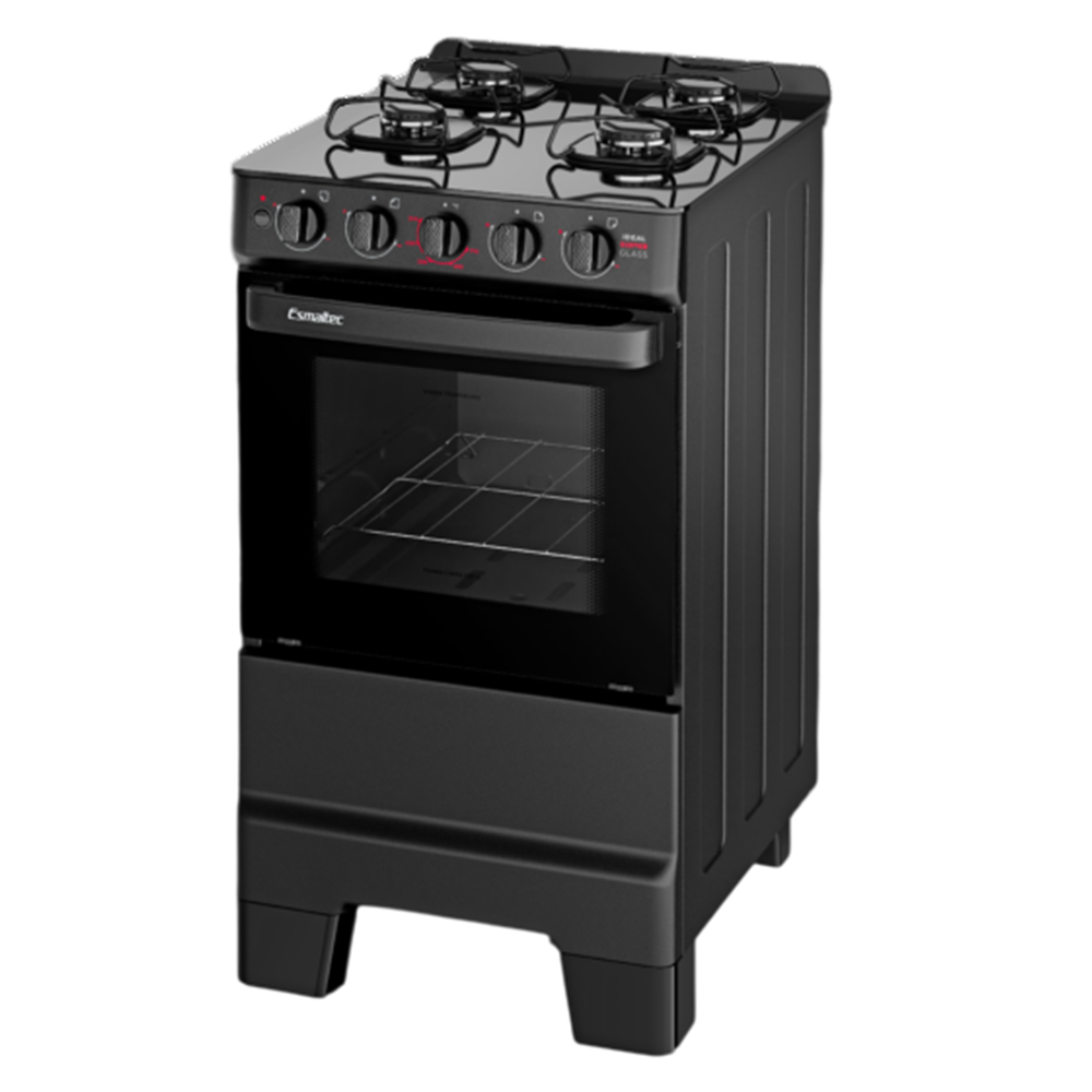 Fog&atilde;o 4 bocas Esmaltec Mesa de Vidro Acendimento Autom&aacute;tico Preto Ideal Super Glass F4VAP 4128, , large image number 2