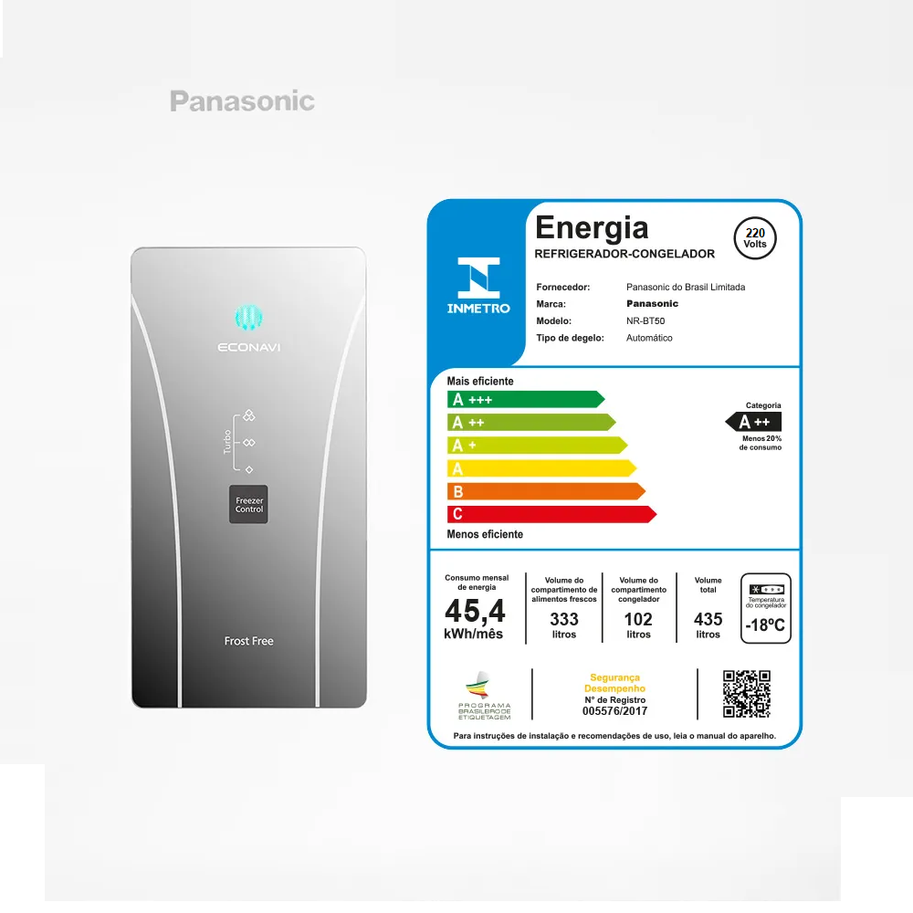 Geladeira Frost Free Panasonic 2 Portas Branca 435L 220V BT50, , large image number 8