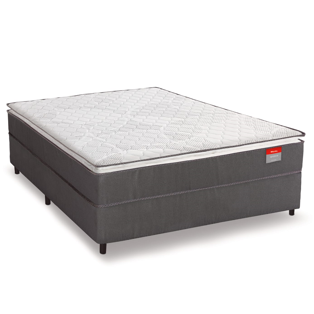 Cama Box Casal Conjugada Espuma com Pillow Avance 138x188x67 Reconflex