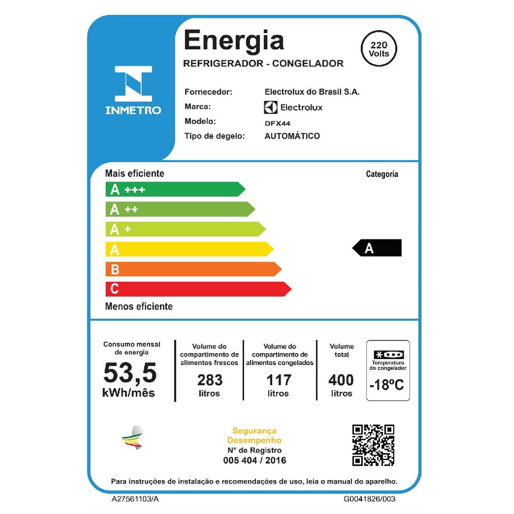 Geladeira Electrolux 2 Portas 400 Litros Frost Free Efficient Turbo DFX44 220V Inox, , large image number 7