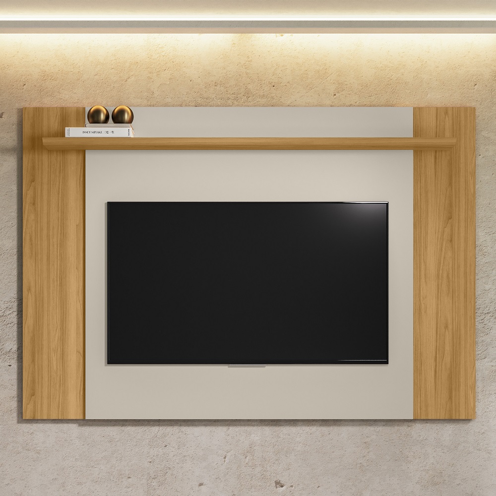 Painel Para TV Até 55 Polegadas Tauari/Off White Fosco Linea Brasil Tulum, , large image number 3