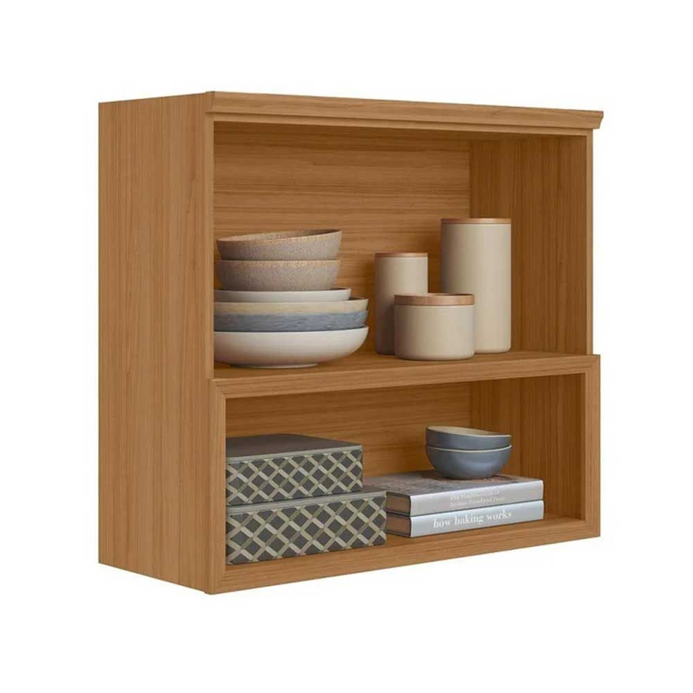 Arm&aacute;rio de Cozinha 2 Portas 80cm Linea Jequitib&aacute;/Off White Fosco - 100% MDF, , large image number 1