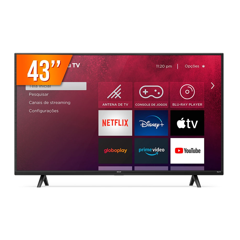 Smart Tv 43" Semp Roku LED Full HD R5500 Wi-Fi 3 HDMI Dual Band 1 USB DTV Decoder, , large image number 0