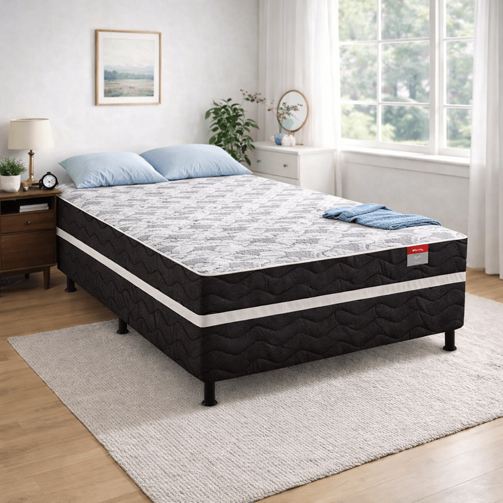 Cama Box Conjugada Casal Espuma D28 Lyon 188x138x55 cm Reconflex, , large image number 1