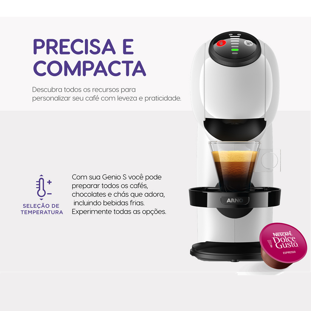 Cafeteira Expresso Arno Dolce Gusto PJ2401B2 Branca 1350W, , large image number 2