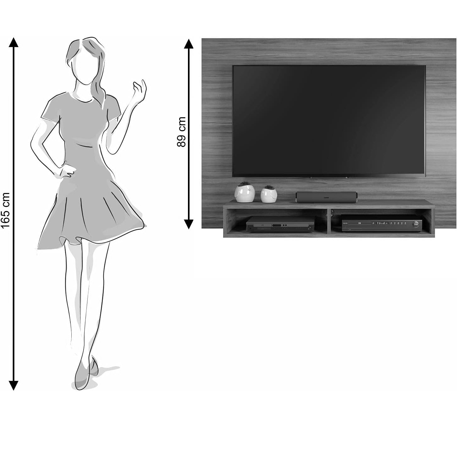 Painel Para TV Até 49 Polegadas Freijó Trend/Off White Notável Eros, , large image number 3