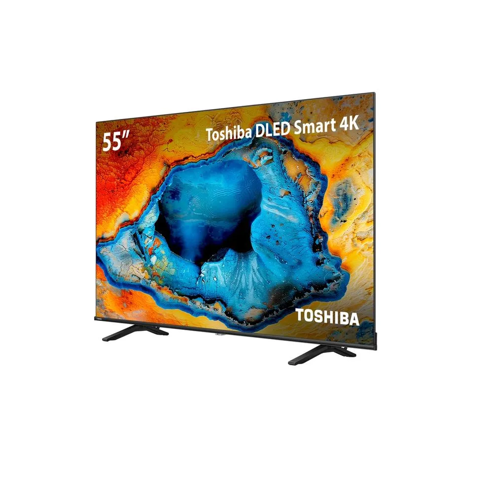 Smart TV 55 Polegadas Toshiba DLED 4K Wi-Fi VIDAA 3 HDMI 2 USB 1 RCA 55C350NS TB030M, , large image number 2