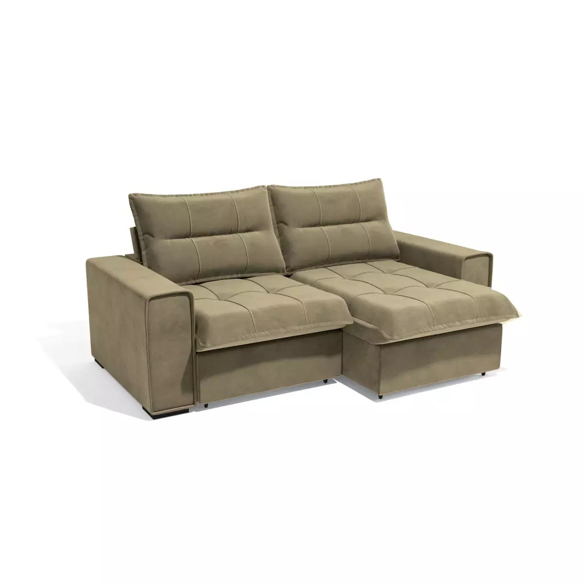 Sofá Retrátil Reclinável Lyra 4 Lugares Kappesberg Veludo Deluxe