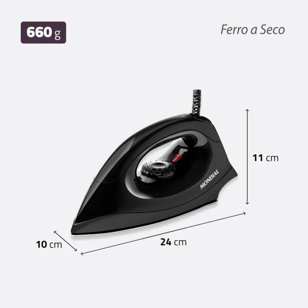 Ferro de Passar Roupa a Seco Mondial 220V FSN-55-B, , large image number 4