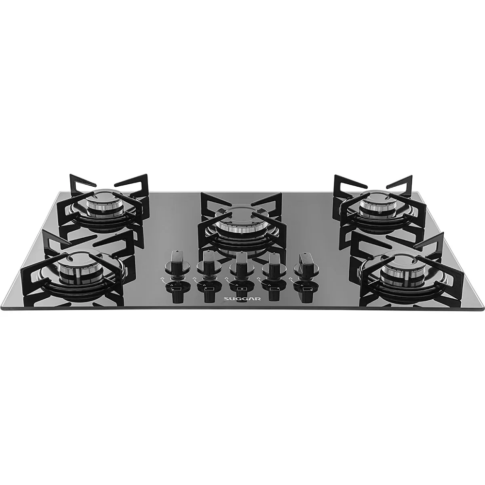 Cooktop 5 Bocas Suggar Mesa de Vidro Bivolt FG5005VP