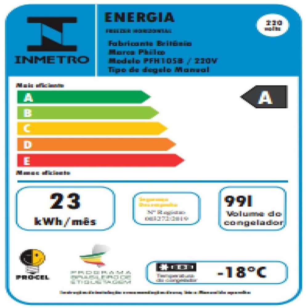 Freezer Horizontal Philco 1 Porta 99L 220V PFH105B Branco, , large image number 3