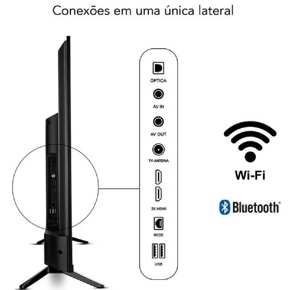 Smart TV 43 Polegadas Aiwa FHD Android Borda Ultrafina 2 HDMI 2 USB Quad Core BL02, , large image number 7