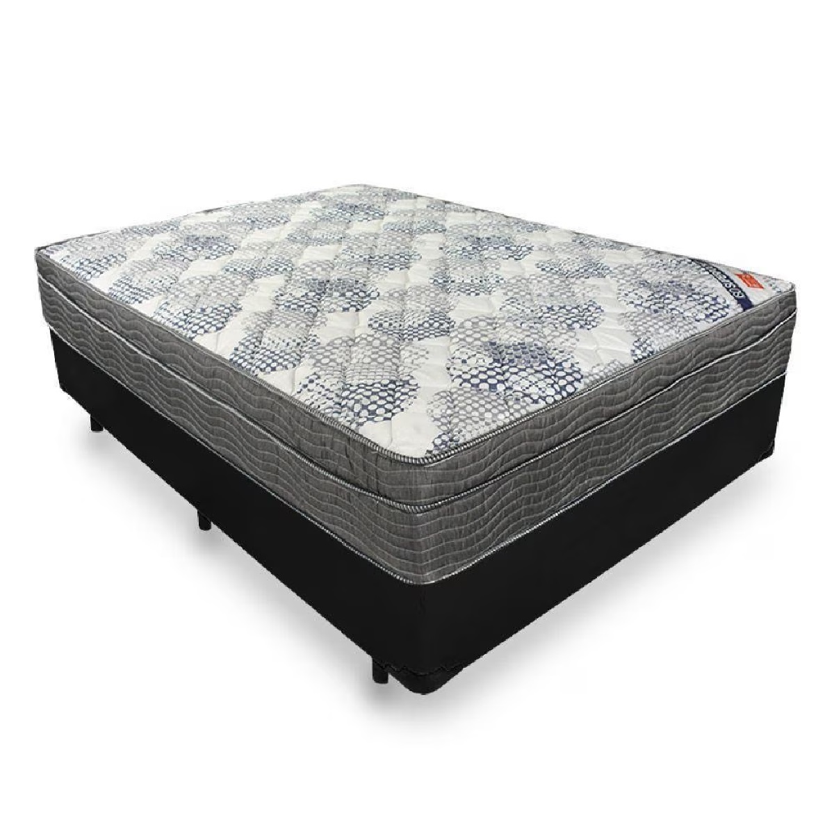 Cama Box Casal Colchão + Base Espuma D26 Molas Ensacadas ISO Superpocket 188x138x56 cm Ortobom, , large image number 0
