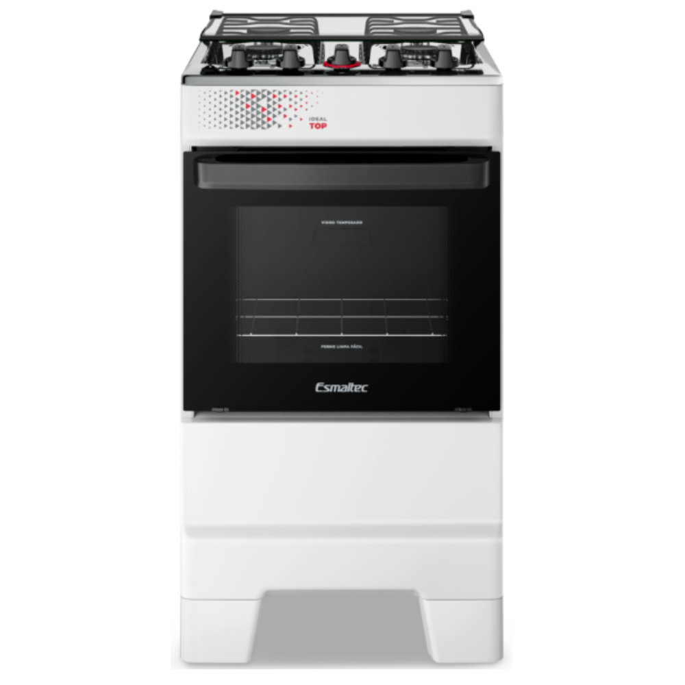 Fogão 4 bocas Esmaltec Mesa de Inox Branco Ideal Top T4IAB 4122, , large image number 1