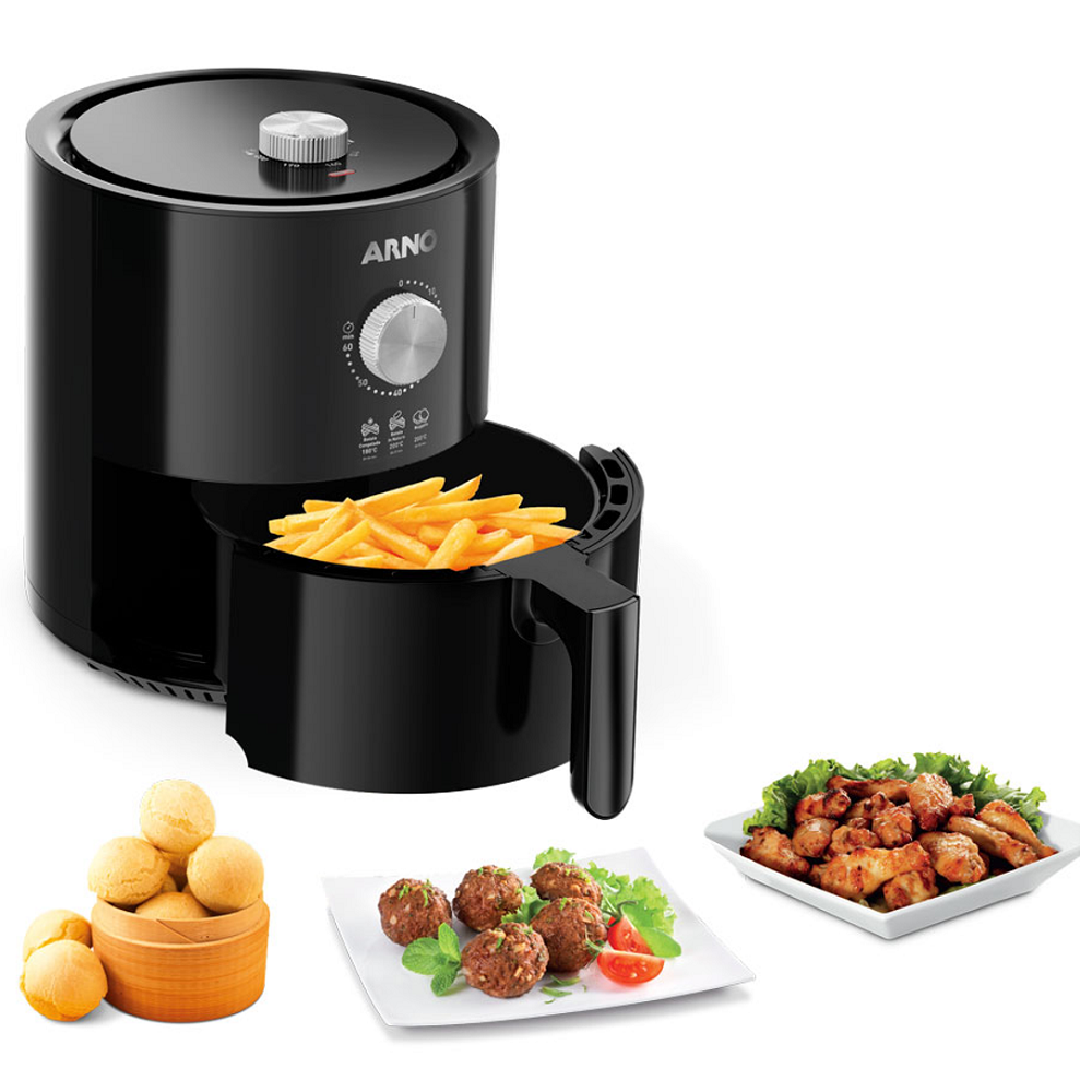 Fritadeira Elétrica Air Fryer Arno Sem Óleo 4,2 Litros 220V 1490W Preta Meca UFRP, , large image number 2