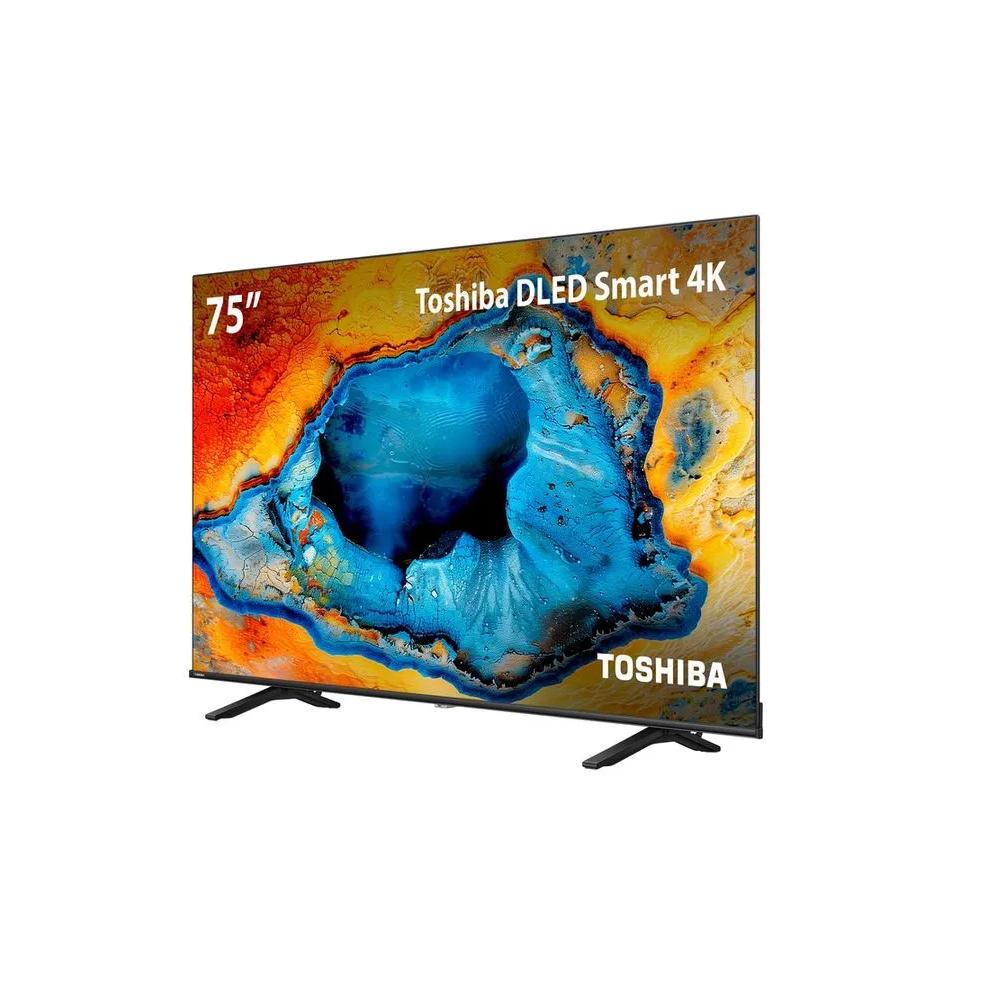 Smart TV 75 Polegadas Toshiba DLED 4K Wi-Fi Processador Engine ZR VIDAA 3 HDMI 2 USB TB033M, , large image number 1