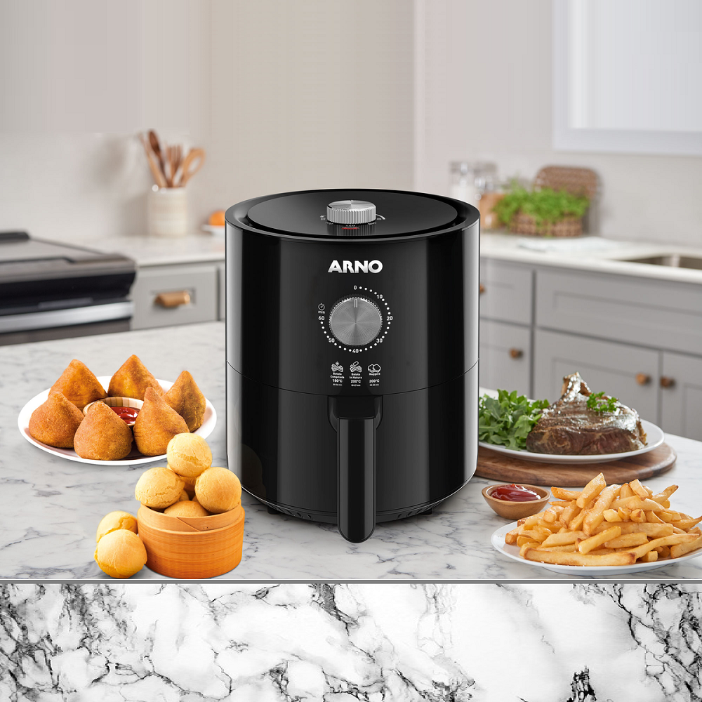Fritadeira Elétrica Air Fryer Arno Sem Óleo 4,2 Litros 220V 1490W Preta Meca UFRP, , large image number 4