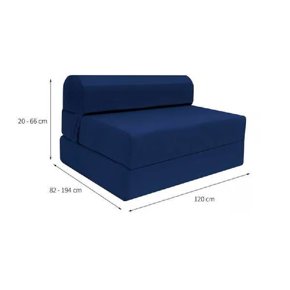 Poltrona Cama Dobrável e Extenssiva Espuma D20 Azul Marinho 120x66x82 cm Ortobom Utilitá, , large image number 2