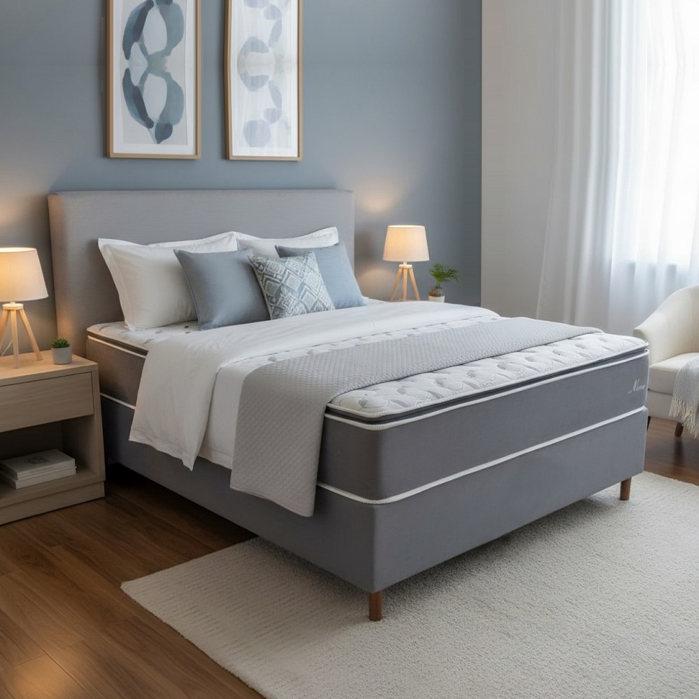 Conjunto Box Casal Molas Ensacadas Caza Nobre Nara Premium 138x188x74cm, , large image number 1