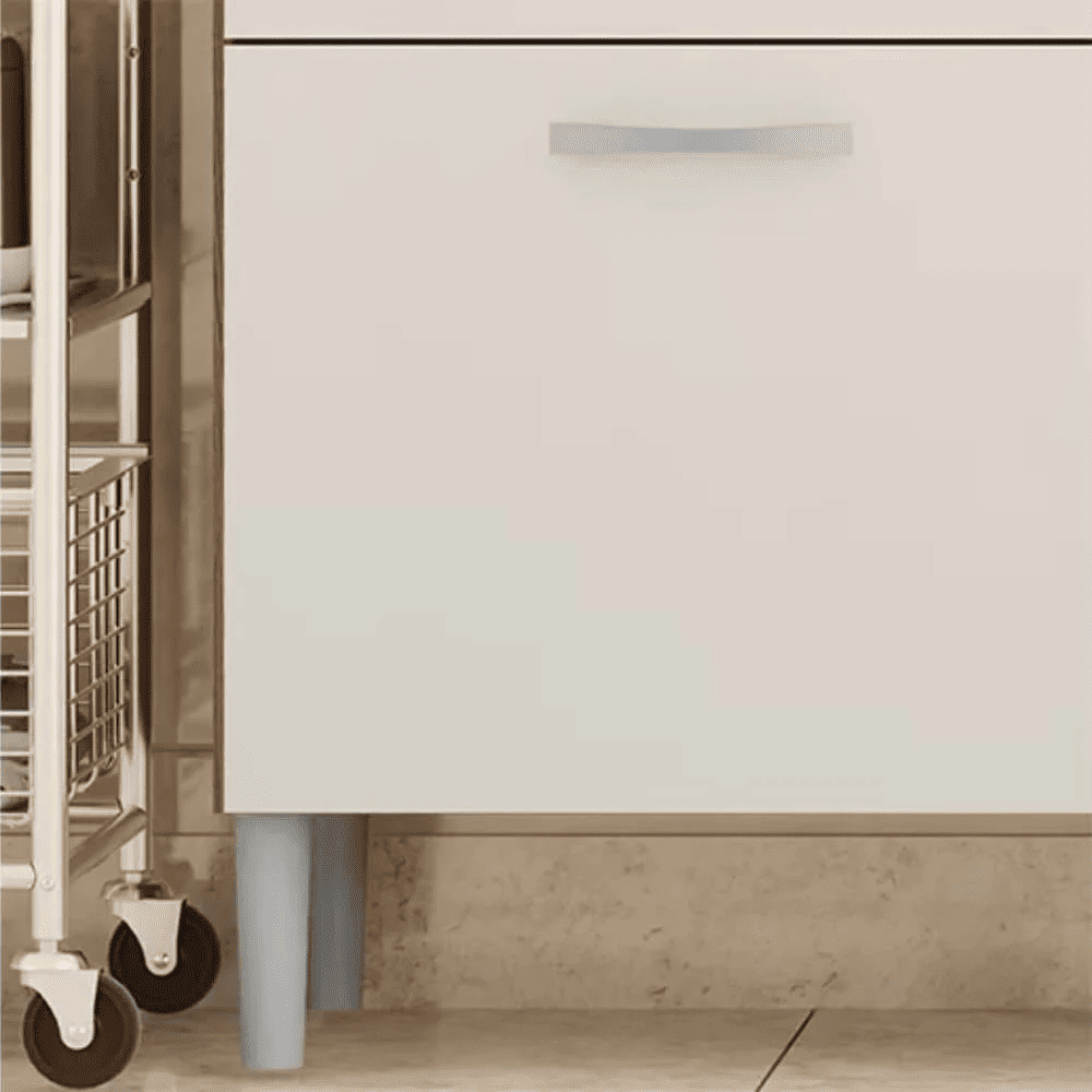 Arm&aacute;rio de Cozinha 6 Portas 2 Gavetas MDP Am&ecirc;ndoa/Branco Dem&oacute;bile Harmonia, Offwhite, large image number 4