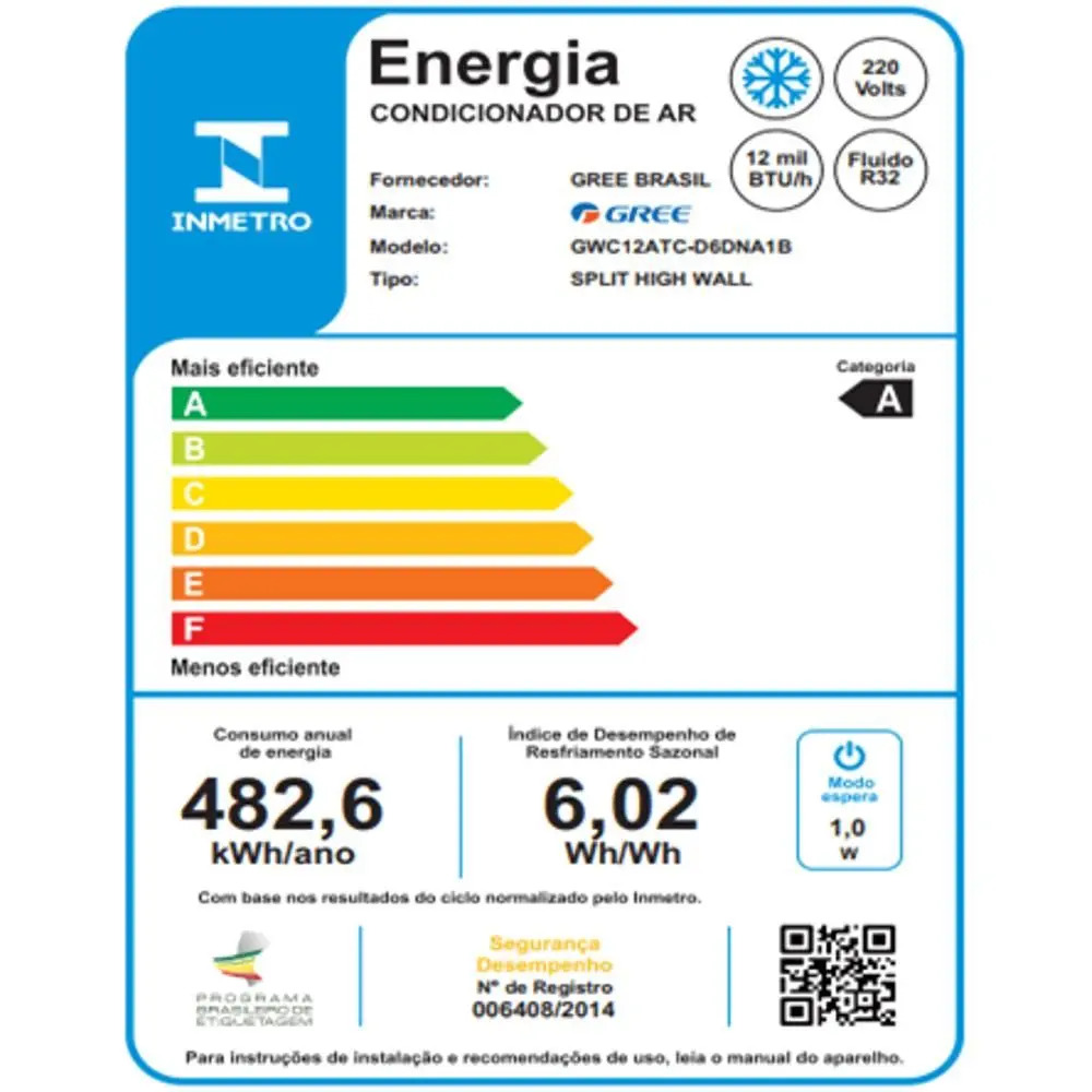 Ar Condicionado Split Gree Inverter 12000 Btus GWC12ATCD6DNA1B G Top Auto 220V, , large image number 4