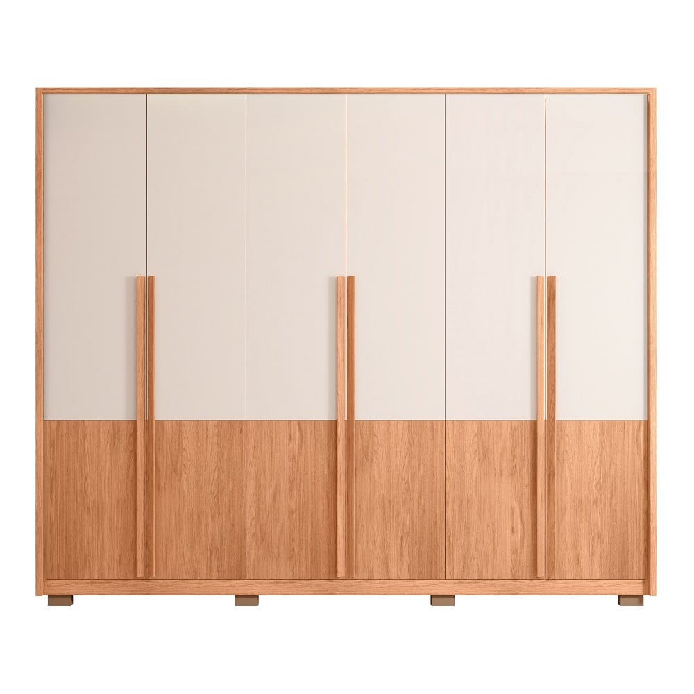 Guarda-Roupa Casal 6 Portas 6 Gavetas Freij&oacute;/Off White Caemmun Hopper 2.7