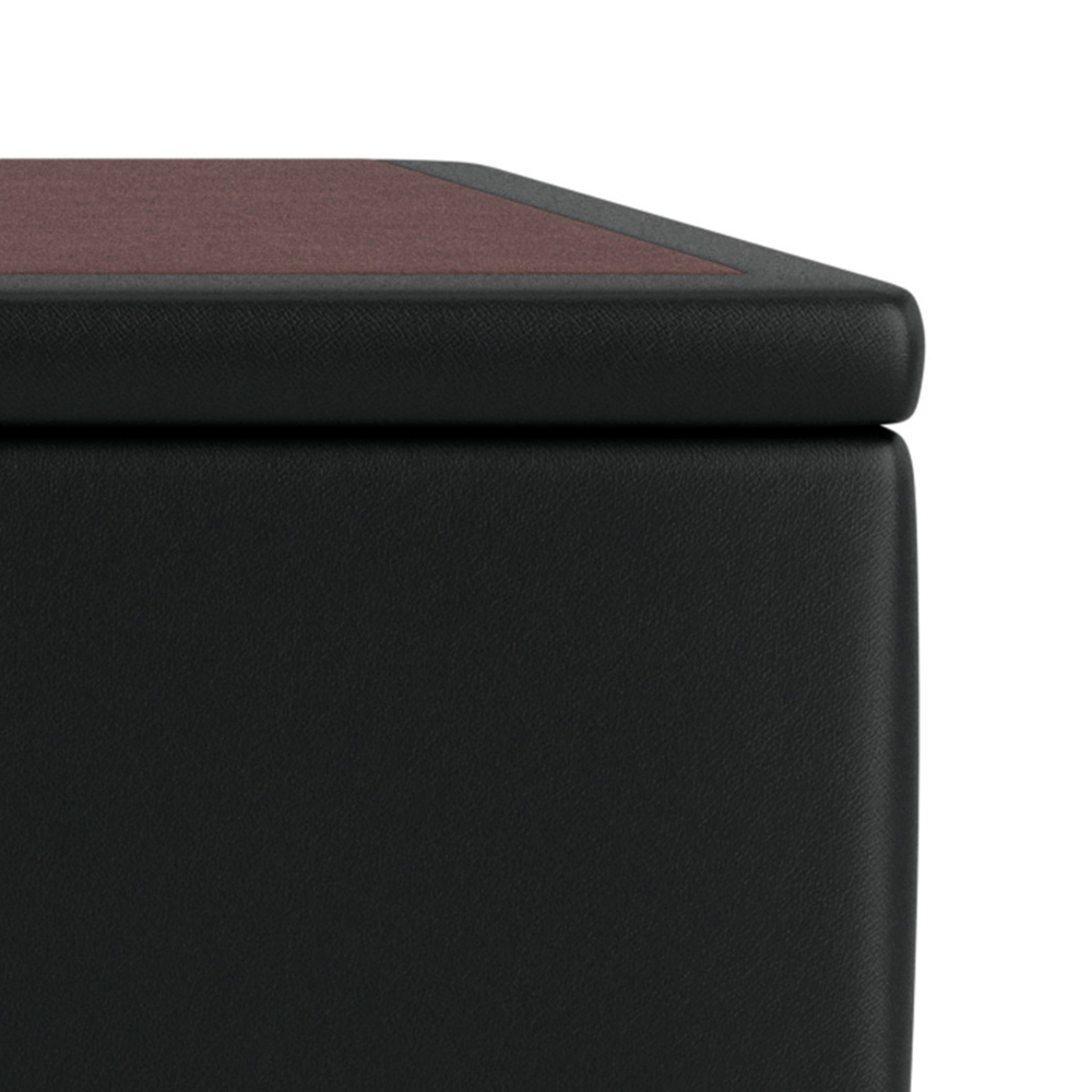 Base Cama Box Casal com Ba&uacute; Physical Corino Preto 188x138x42,5 cm Ortobom, , large image number 4