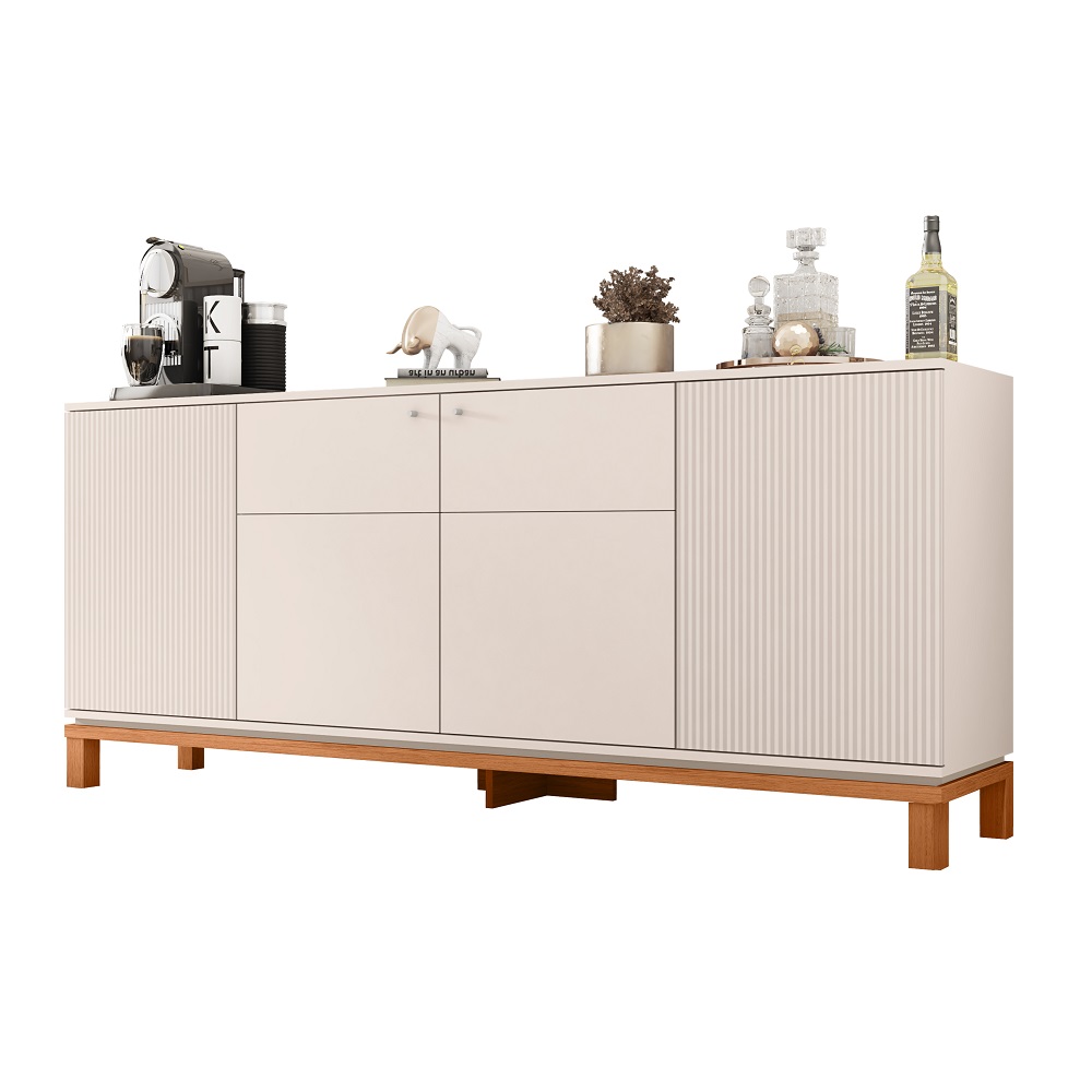 Buffet Caemmun 4 Portas Mondrian 179 cm Off White/Freij&oacute;