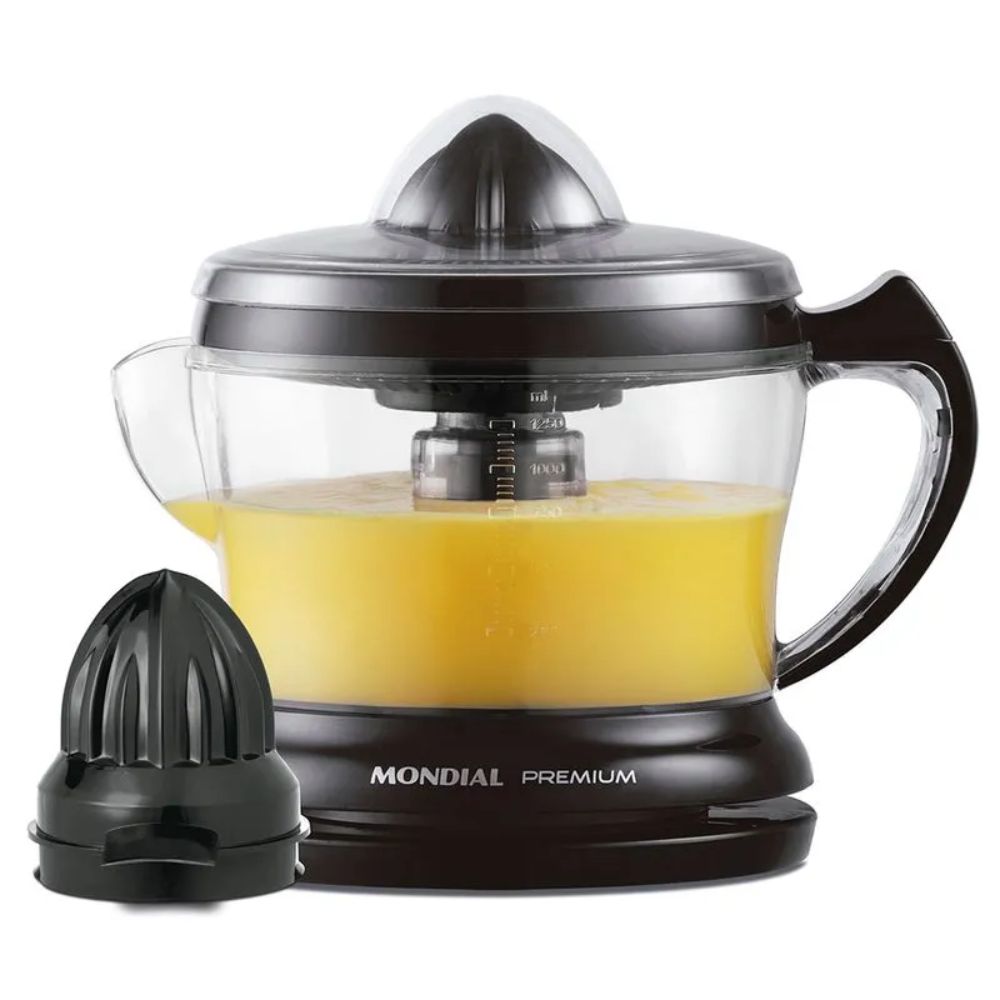Espremedor de Frutas Elétrico Mondial Preto 1,25L 220V E-02