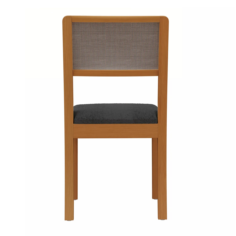 Conjunto Cadeiras de Jantar Lola Assento Estofado Kappesberg Canela/Chumbo 2 Unidades, , large image number 1