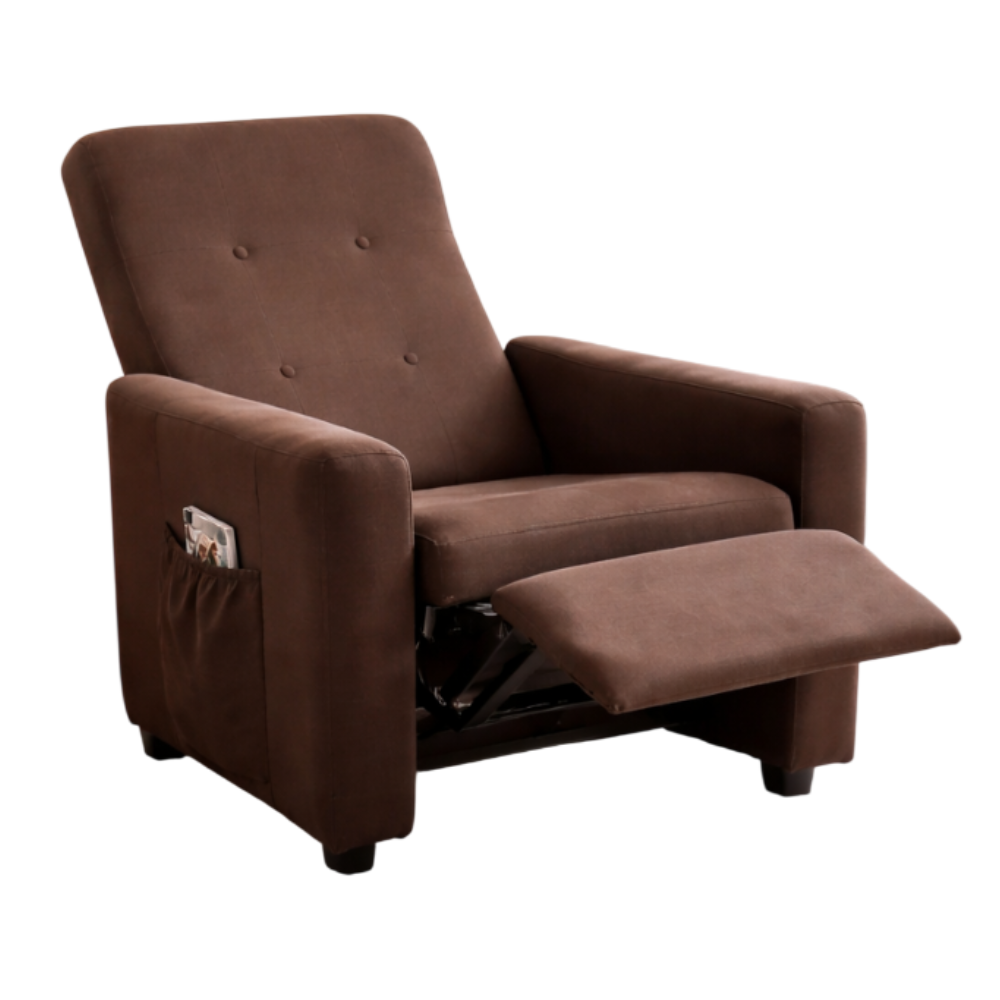 Poltrona do Papai Reclin&aacute;vel Movelpaz Nice em Suede