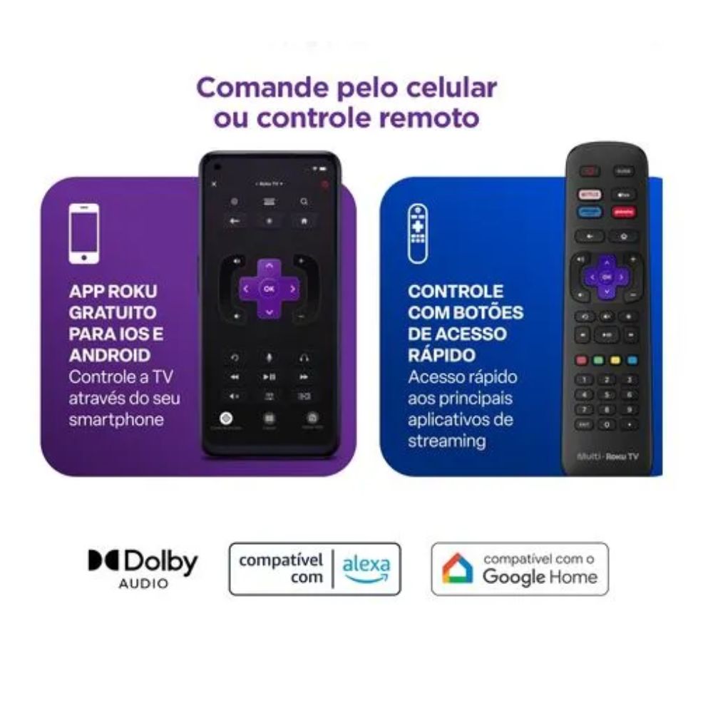 Smart TV DLED 43 Full HD Roku 3 HDMI 2 USB 1 AV Multi TL056M, , large image number 8