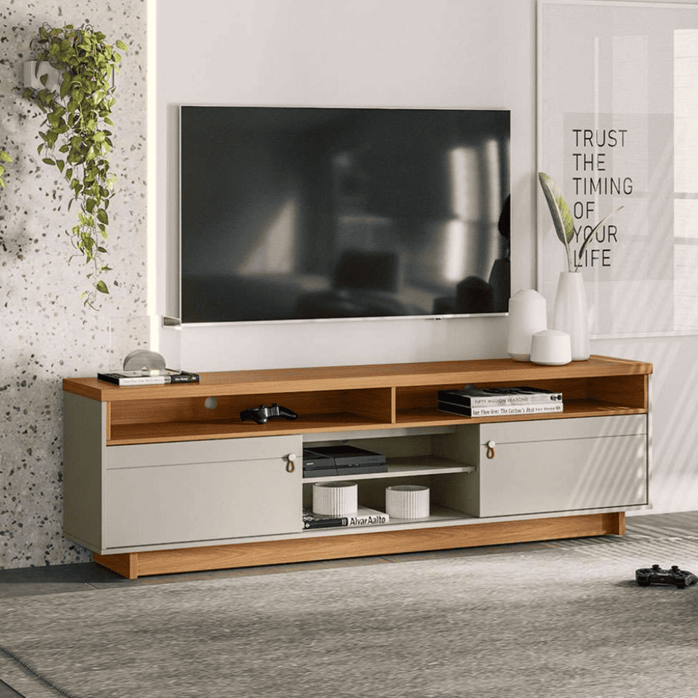 Rack para Tv at&eacute; 75 Polegadas Nature/Off White Linea Ara&ccedil;atuba, , large image number 1