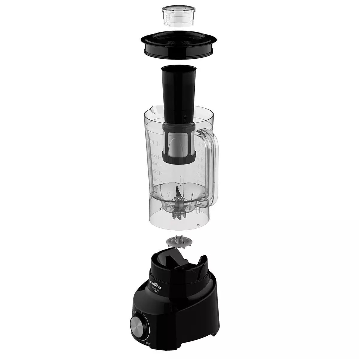 Liquidificador Britânia BLQ Diamante Turbo com 4 Velocidades 1000W 220V, Preto, large image number 2