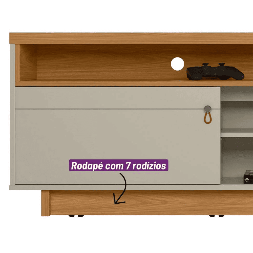 Rack para Tv at&eacute; 75 Polegadas Nature/Off White Linea Ara&ccedil;atuba, , large image number 4