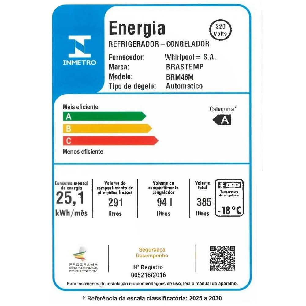 Geladeira Frost Free Brastemp 2 Portas Branca 385L Inverter 220V BRM46MBBNA, , large image number 9