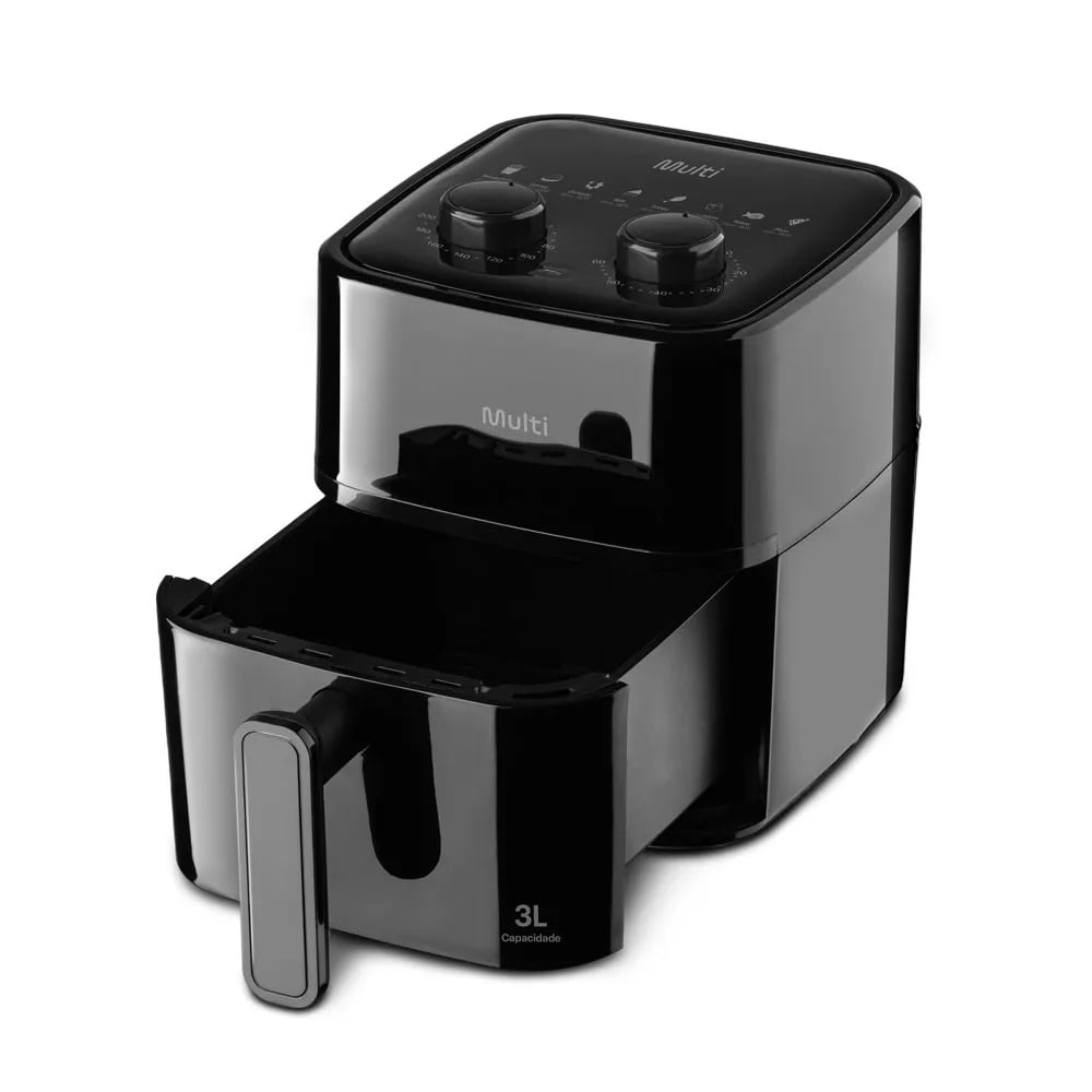 Fritadeira El&eacute;trica Air Fryer Multi Sem &Oacute;leo 3 Litros Preta 1200W 220V GO251, , large image number 3