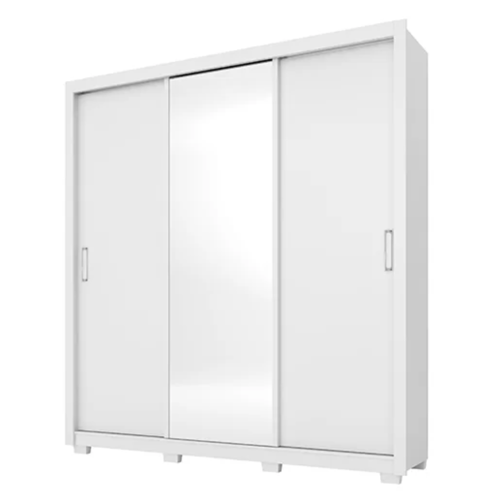 Guarda Roupa Casal 3 Portas Residence Demóbile c/ Pés, Branco, large image number 3