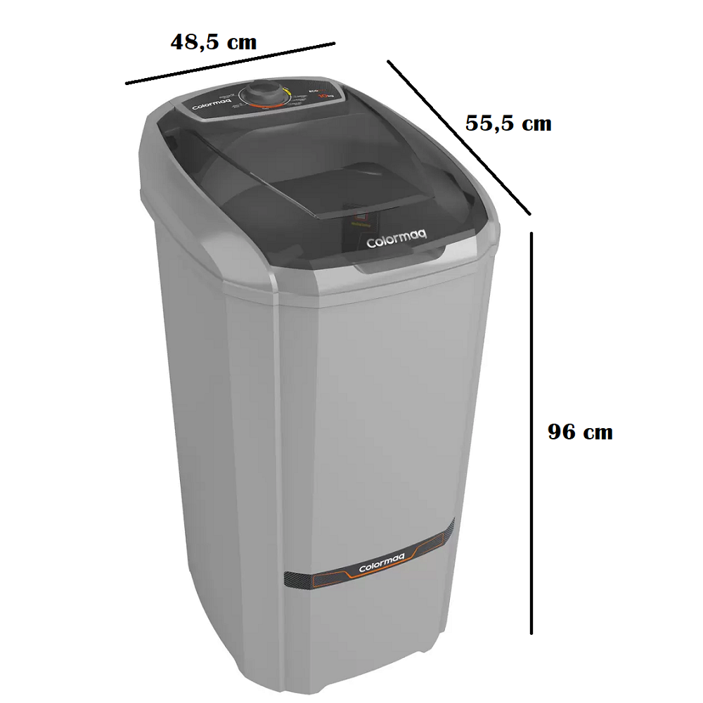 Tanquinho Semiautomático Colormaq 10KG LCS10PR 440W Prata, , large image number 5